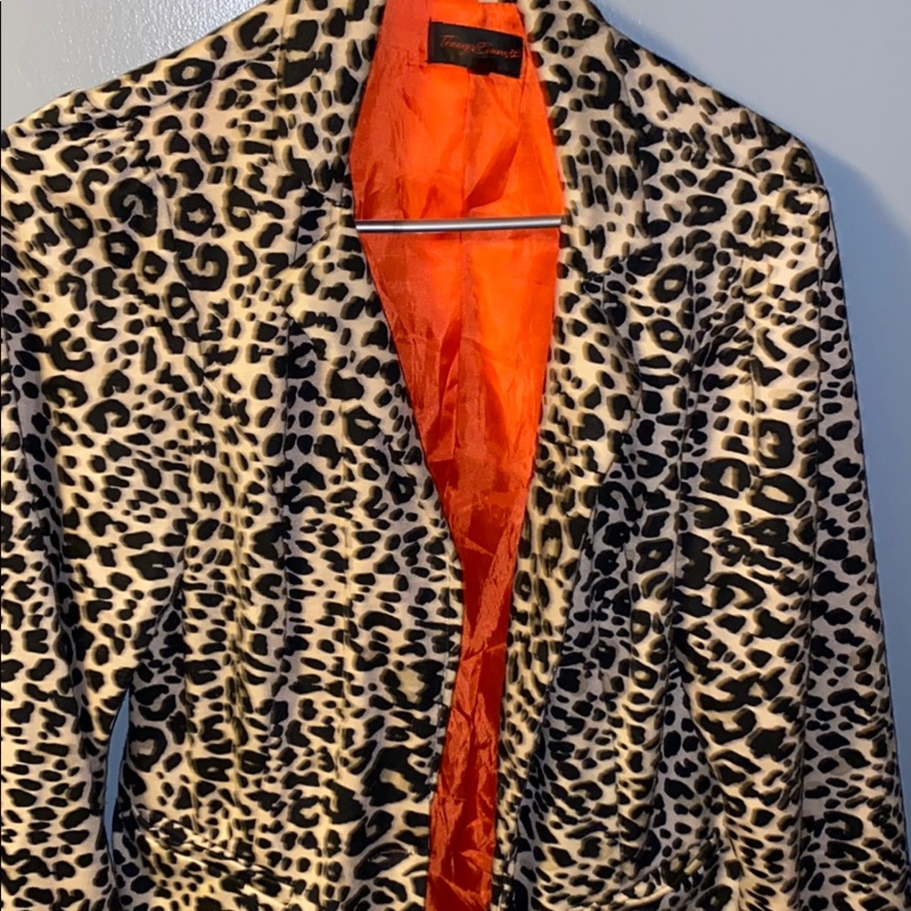 Leopard Print Thin Dress Blazer